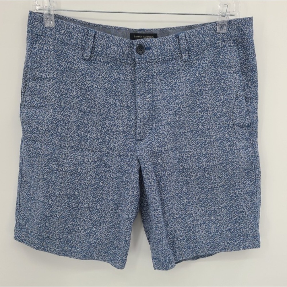 Banana Republic Aiden Men Shorts 34 Preppy Classic Vacation Travel Nautical Blue